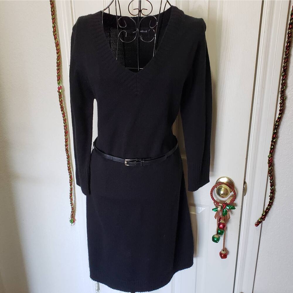 My Michelle Black Sweater Dress